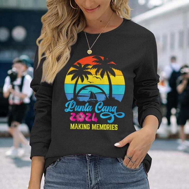 Family Vacation 2024 Dominican Republic Punta Cana Vacation Long Sleeve T-Shirt Gifts for Her