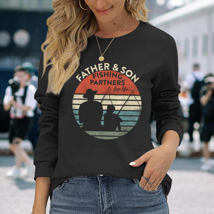Fathers Day Fishing For Dad Fathers Day From Son Fishing Long Sleeve T-Shirt Gifts for Her
