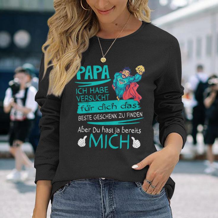 Father's Day Papa Superheroersucht Das Beste Geschenk Father S Langarmshirts Geschenke für Sie