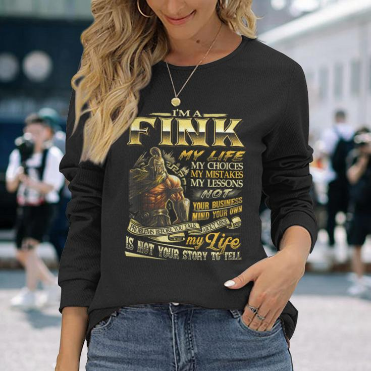 Fink Family Name Fink Last Name Team Long Sleeve T-Shirt Gifts for Her
