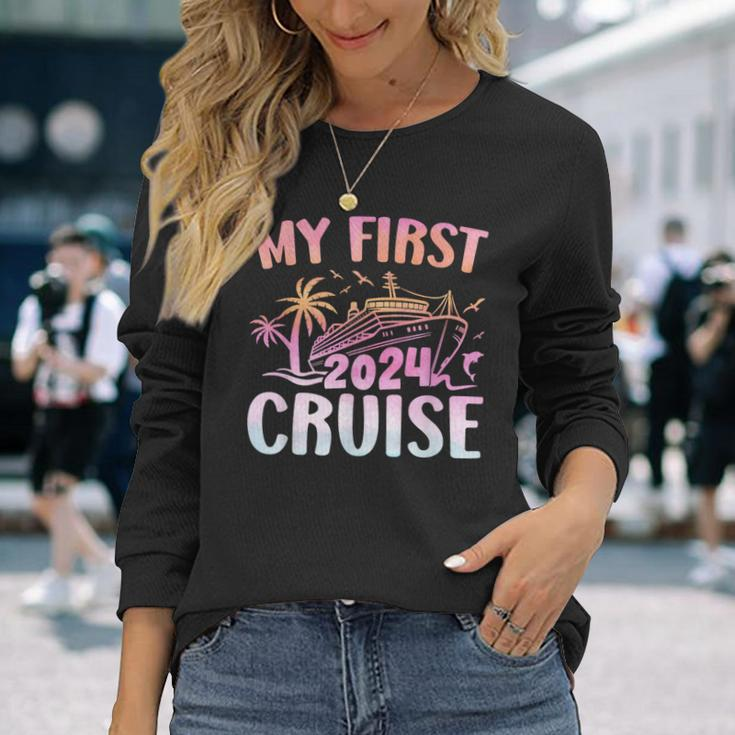 My First Cruise 2024 Vacation Matching Family Cruise Ship Long Sleeve T-Shirt Gifts for Her