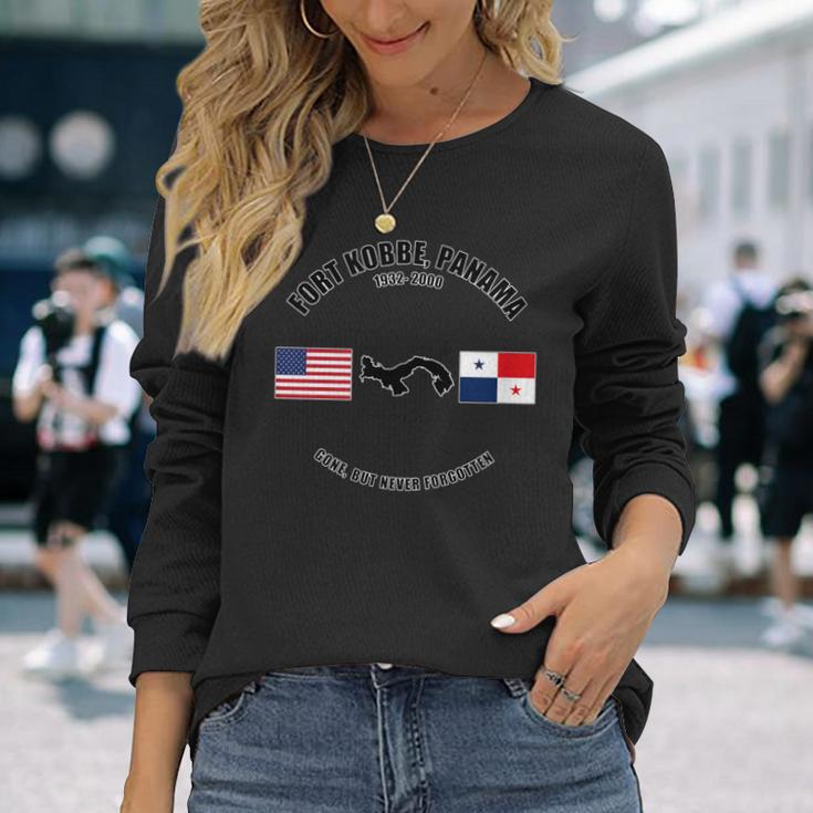 Fort Kobbe Panama Gone But Never Forgotten Veteran Long Sleeve T-Shirt Gifts for Her