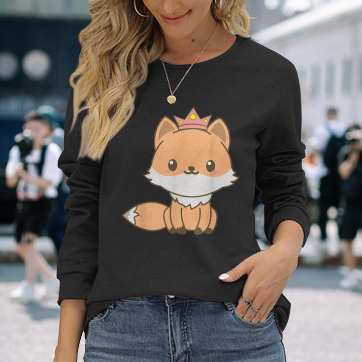 Fox Prince Cute Animal Christmas Long Sleeve T-Shirt Gifts for Her