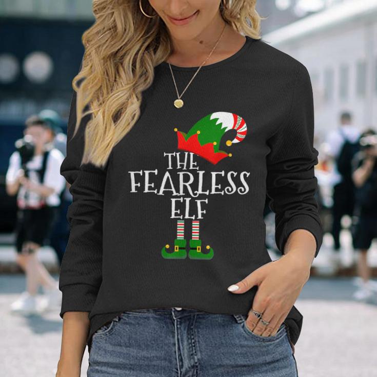 The Fearless Elf Matching Family Group Christmas Long Sleeve T-Shirt Gifts for Her