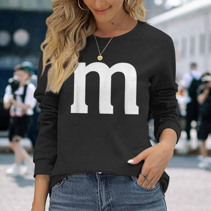 Letter M Groups Navy Halloween 2023 Team Costume Kids Long Sleeve T-Shirt Gifts for Her