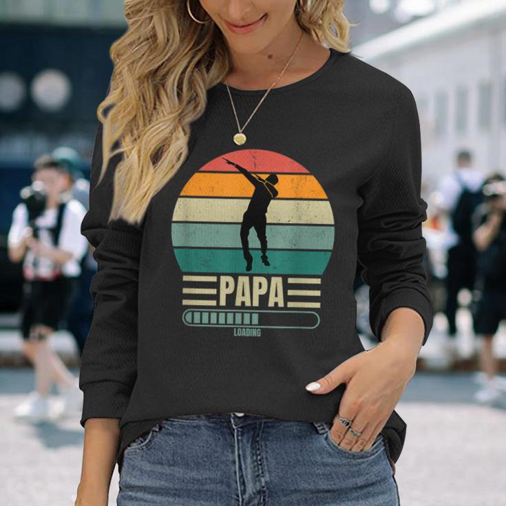 Lustig Papa Loading Bald Papaater Ich Werde Papa Langarmshirts Geschenke für Sie