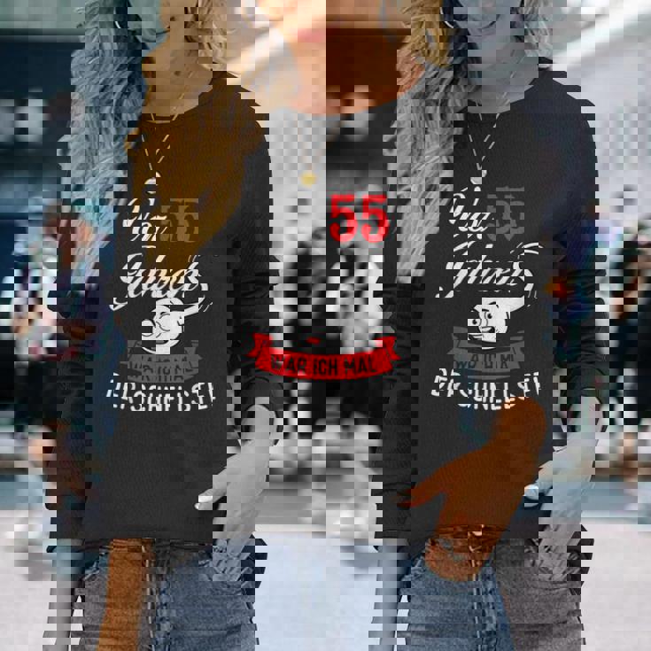 Vor 55 Jahren Der Schleftste Geburtstag Birthday Langarmshirts Geschenke für Sie