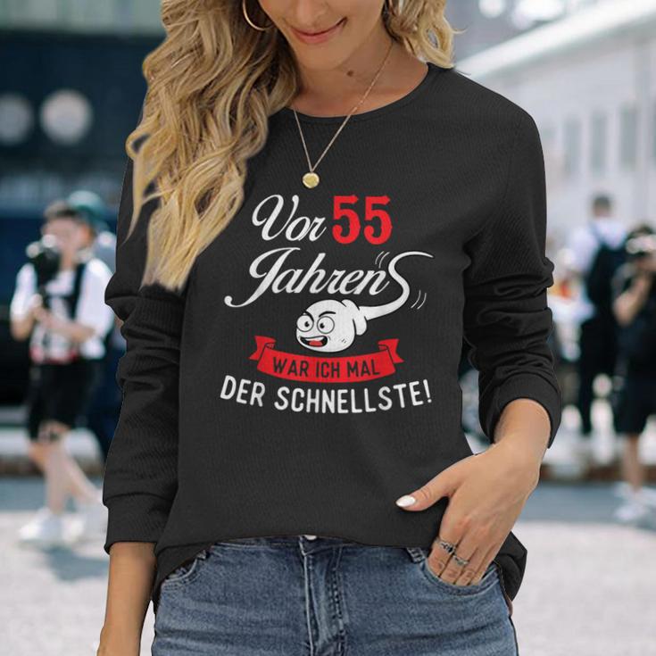 Vor 55 Jahren Der Schleftste Geburtstag Birthday Langarmshirts Geschenke für Sie