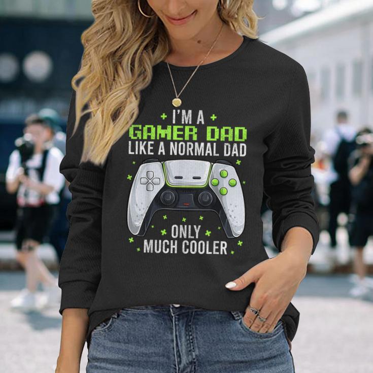 Gamer Dad Gaming Fathers Day Video Game Daddy Long Sleeve T-Shirt Gifts for Her