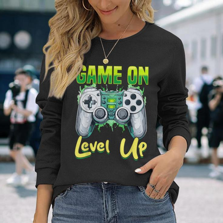 Gamer Gaming Game On Level Up Long Sleeve T-Shirt Gifts for Her