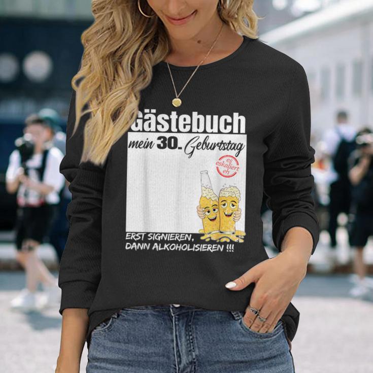 Gästebuch 30 Geburtstag Mann Frau Lustig 30 Geburtstag Deko Langarmshirts Geschenke für Sie