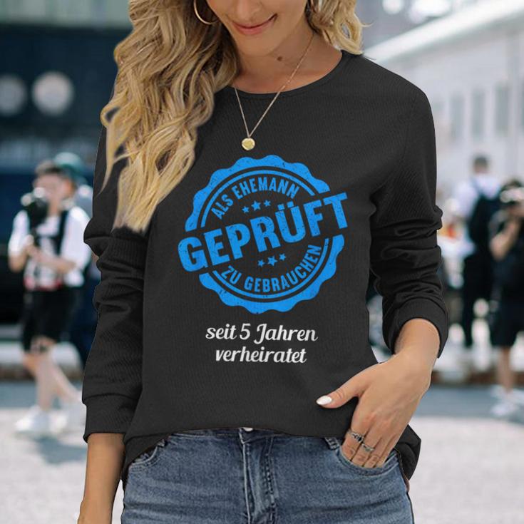 Geprüft Als Ehemann Zu Gebrauchen 5 Jahre 5Th Hochzeitstag Langarmshirts Geschenke für Sie