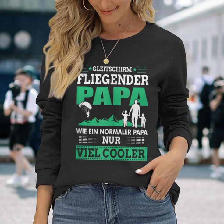 Gleitschirm Fliegender Papa Paragleiteratertag Geschenk Langarmshirts Geschenke für Sie