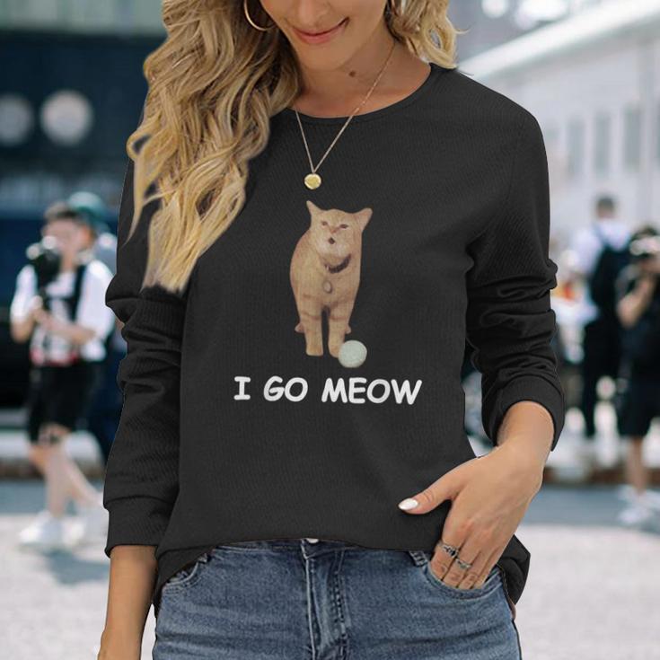 I Go Meow Lustige Singende Katze Meme Silly Cat Goes Meow Langarmshirts Geschenke für Sie