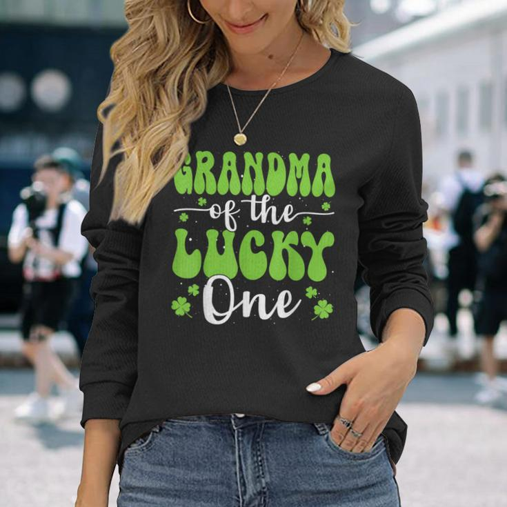 Grandma Of The Lucky One First Birthday St Patrick's Day Long Sleeve T-Shirt Gifts for Her