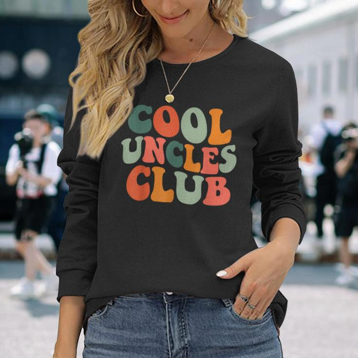 Groovy Cool Uncles Club New Uncle Men Long Sleeve T-Shirt Gifts for Her
