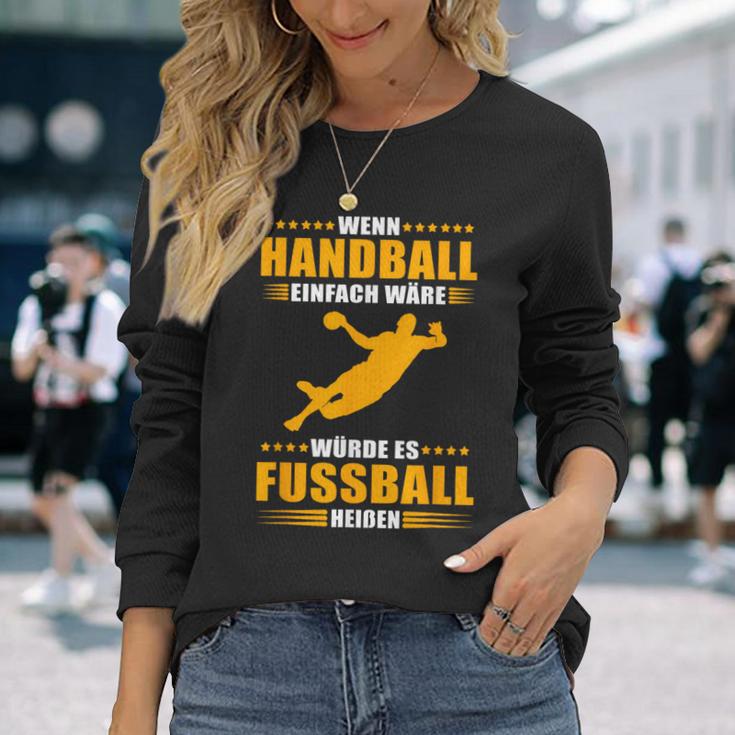 Handball Vs Fußball Genuine Handball Langarmshirts Geschenke für Sie