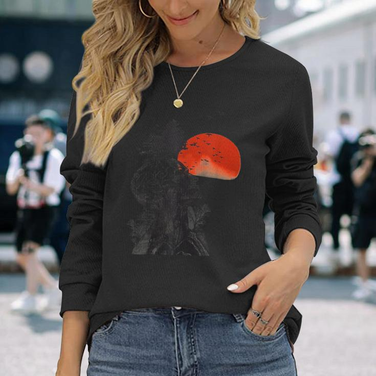 Hangover Human Tree Surreal Artistic Sunset Long Sleeve T-Shirt Gifts for Her