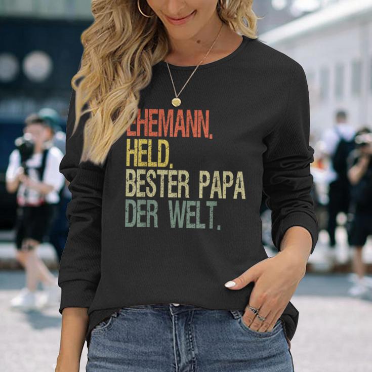 Held Beste Papa Der Welt Help Langarmshirts Geschenke für Sie