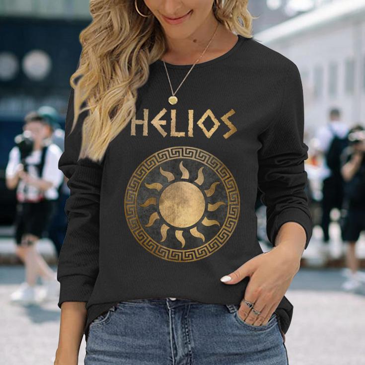 Helios Greek Sun God Antique Symbol Langarmshirts Geschenke für Sie