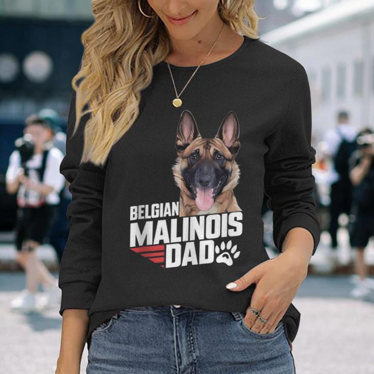 Herren Belgischer Malinois Hund Papa Belgischer Schäferhund Hundebesitzer Papa Langarmshirts Geschenke für Sie