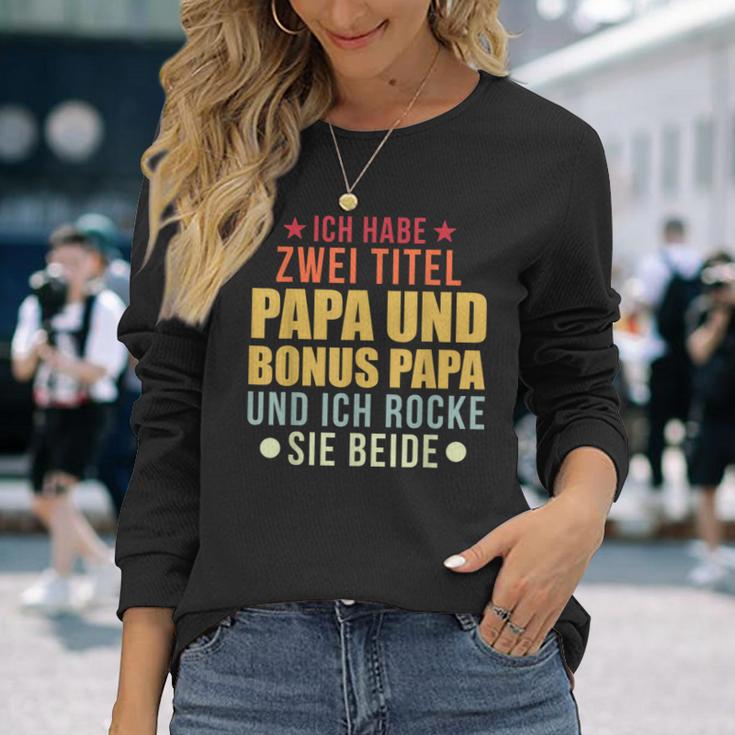 Herren Bonus Papa Papa Stiefvater Langarmshirts Geschenke für Sie