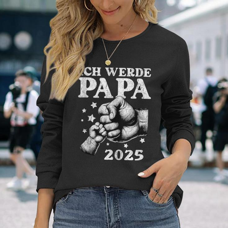 Herren Ich Werde Papa 2025 Baby Ankündigung Papa 2025 Langarmshirts Geschenke für Sie