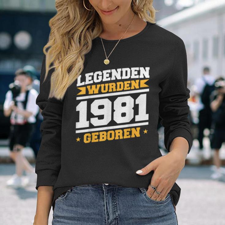 Herren Legenden 1981 Geboren 40 Geburtstag Jahre Spruch Papaater Langarmshirts Geschenke für Sie