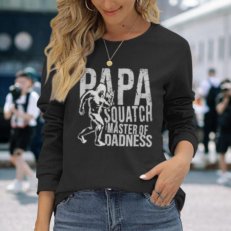 Herren Sasquatch Papa Squatch Bigfootatertag Langarmshirts Geschenke für Sie