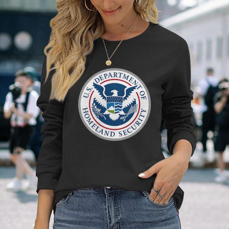 Homeland Security Tsa Veteran Work Emblem Patch Long Sleeve T-Shirt Gifts for Her