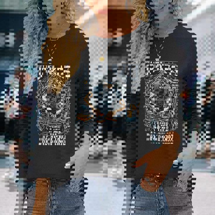 Homme Bricoleur J'peux Pas J'ai Des Trucs À Faire Dans Mon Garage T-shirt à manches longues Cadeaux pour elle