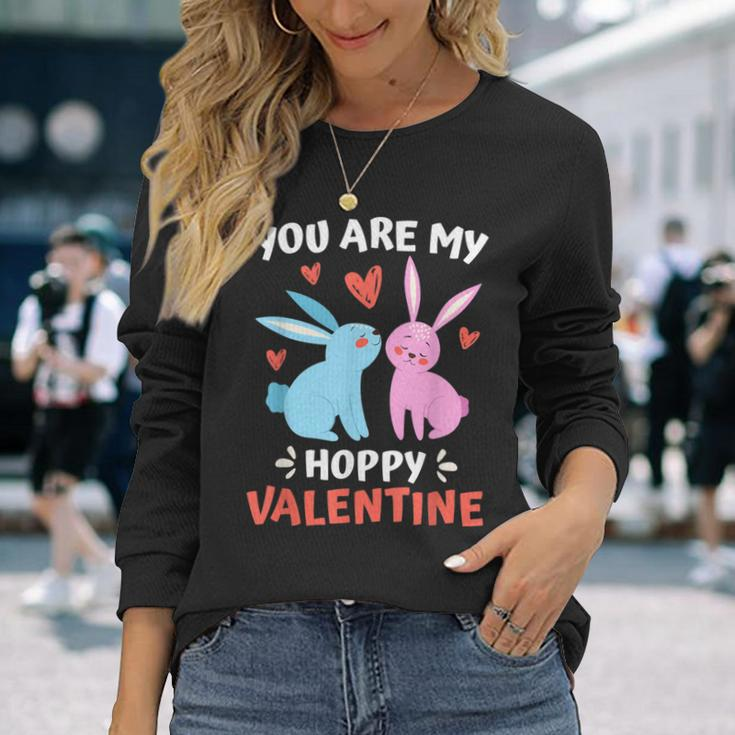 Hoppel Rabbit Ich Liebe Mein Hasen Valentine's Day Langarmshirts Geschenke für Sie