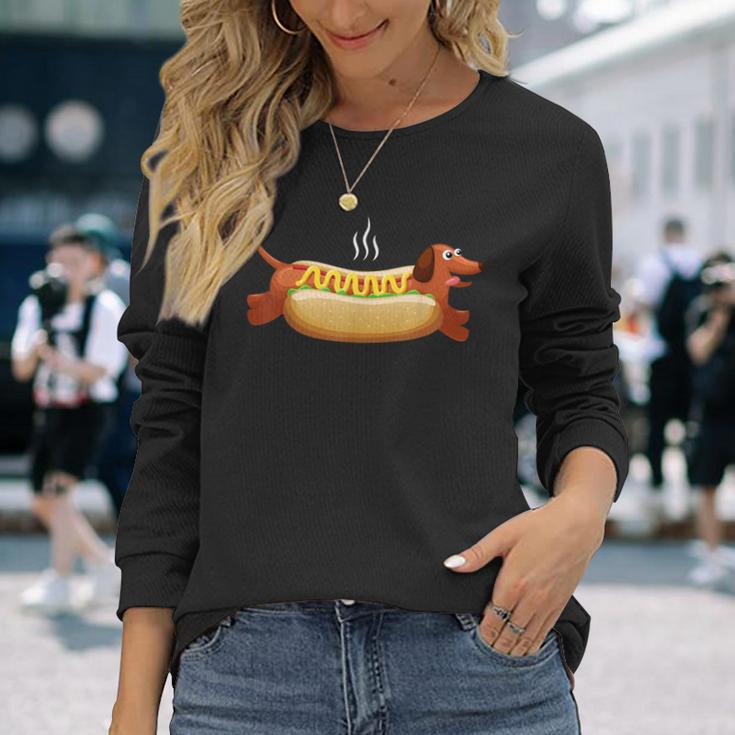 Hot Dog Wiener Sausage Hotdog Long Sleeve T-Shirt Gifts for Her