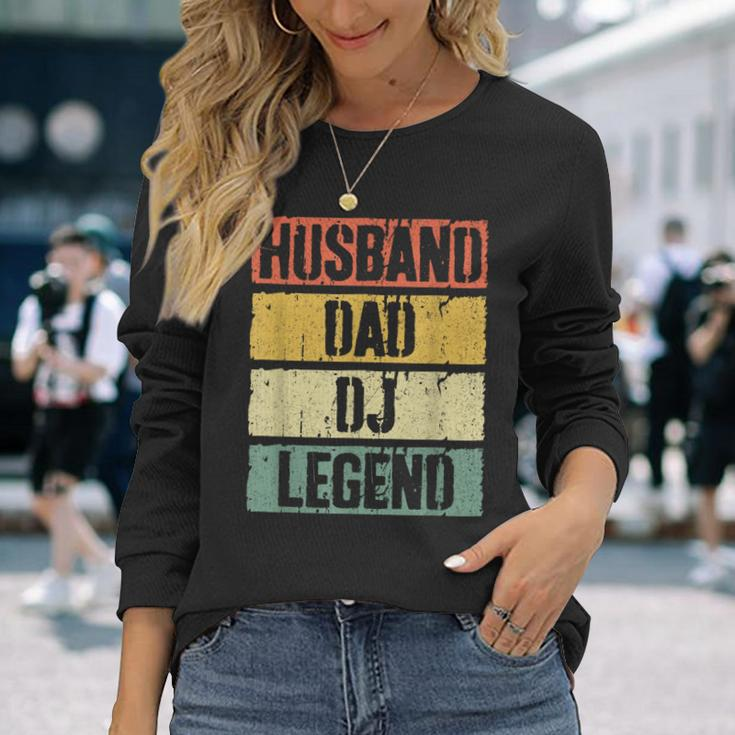 Husband Dad Dj Legend Father's Day Long Sleeve T-Shirt Gifts for Her