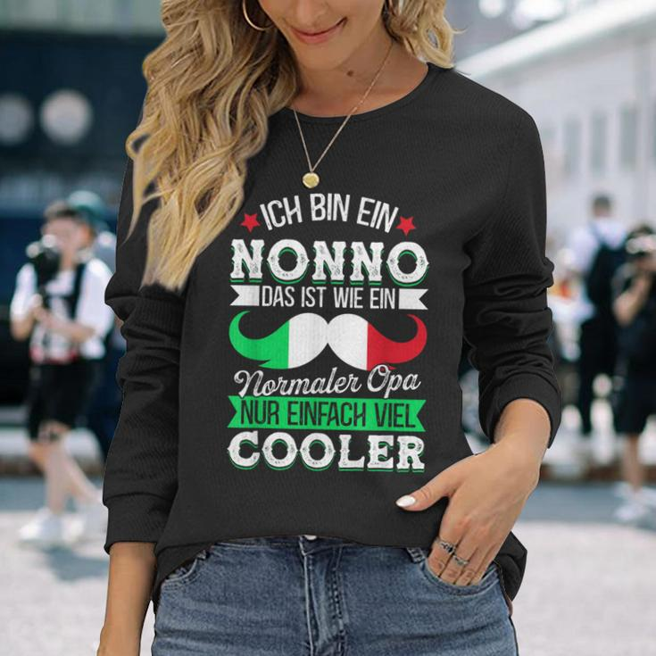 Ich Bin Ein Nonno Italienischer Opa Großvater Männer Herren Langarmshirts Geschenke für Sie