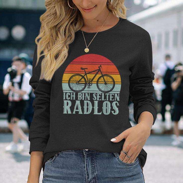 Ich Bin Selten Radlos Fahrrad German Langu Langarmshirts Geschenke für Sie