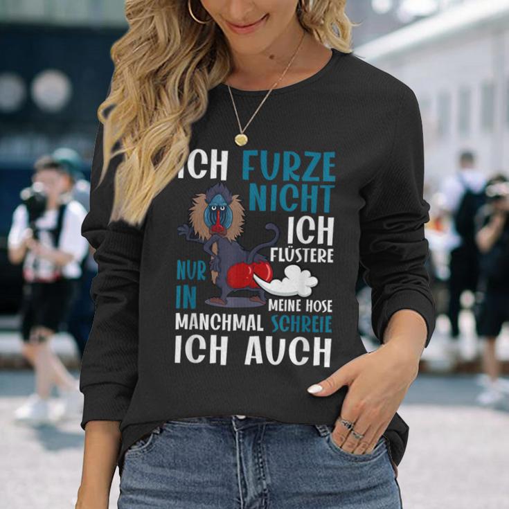 Ich Furze Nicht Ich Whisperere Nur Furz Pupsender Monkey S Langarmshirts Geschenke für Sie