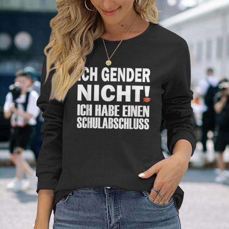 Ich Gender Nicht Ich Habe Einen Schulabschluss Black Langarmshirts Geschenke für Sie