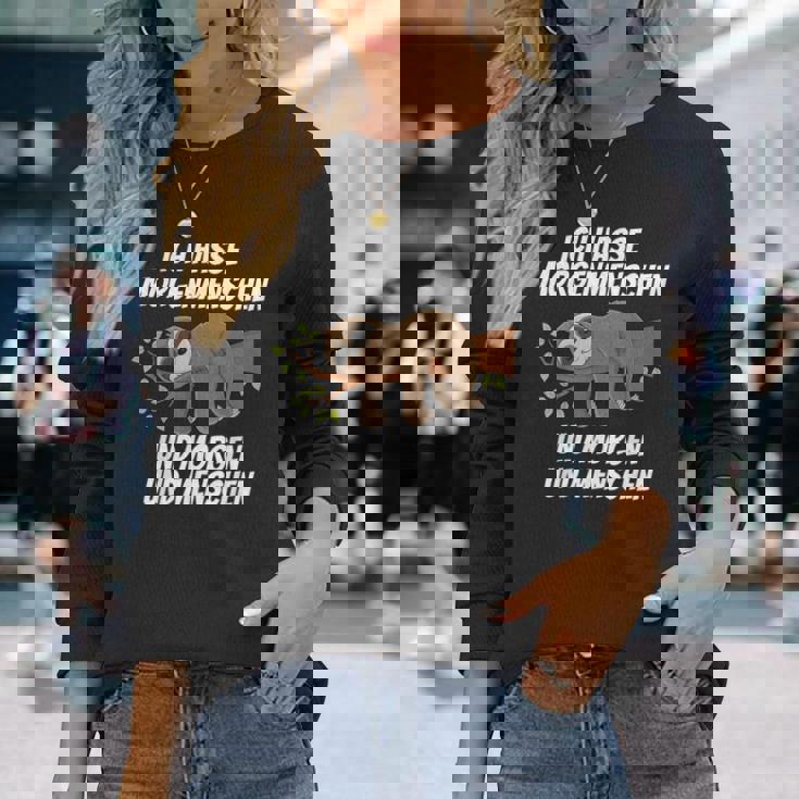 Ich Hasse Morgenmenschschen Und Morgen & Menschen Morgenmuffel I Hasse Langarmshirts Geschenke für Sie