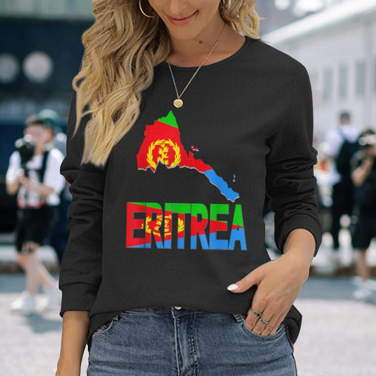 Ich Liebe Eritrea Flag In Eritrean Map Love Eritrea Flag Map Langarmshirts Geschenke für Sie