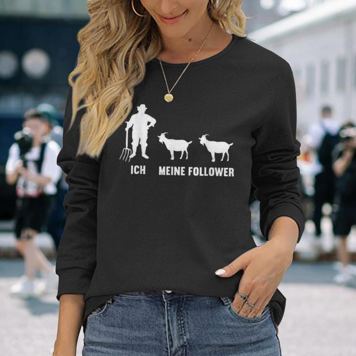 Ich und Meine Follower Ziege, Bauernhofmotiv Langarmshirts für Landwirte Geschenke für Sie