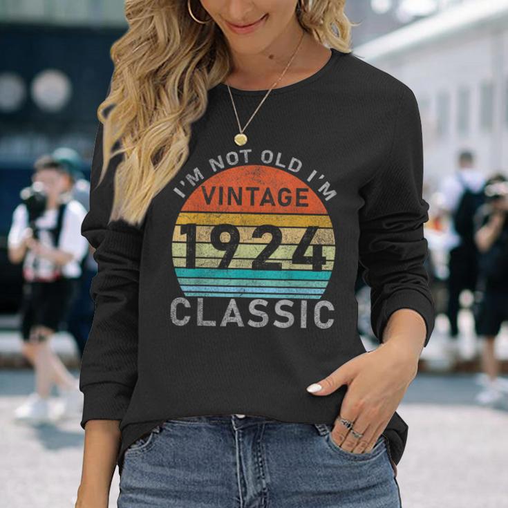 I'm Not Old I'm Classic Vintage 1924 100St Birthday Long Sleeve T-Shirt Gifts for Her