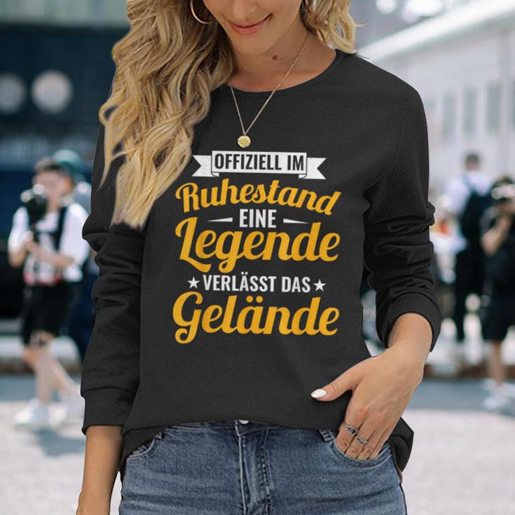 Im Ruhestand Legende Verlässt Gelände Schwarzes Langarmshirts für Herren Geschenke für Sie