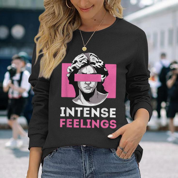 Intense Feeling Aesthetic Streetwear Roman Statue Long Sleeve T-Shirt Gifts for Her