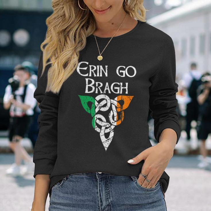 Ireland Celtic Trinity Knot Triquetra Irish Erin Go Bragh Long Sleeve T-Shirt Gifts for Her