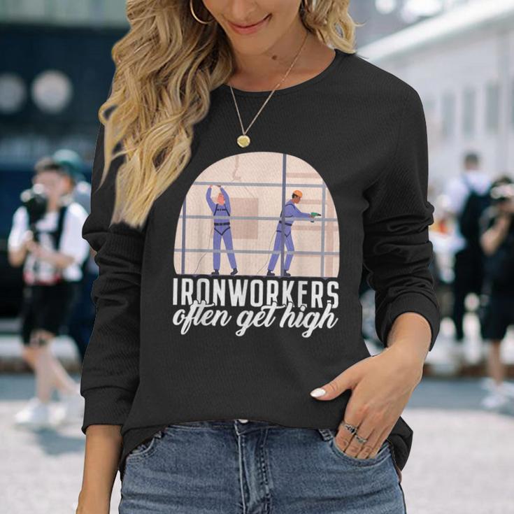 Ironworkers American Worker Patriotic Laborer Local Union Long Sleeve T-Shirt Gifts for Her