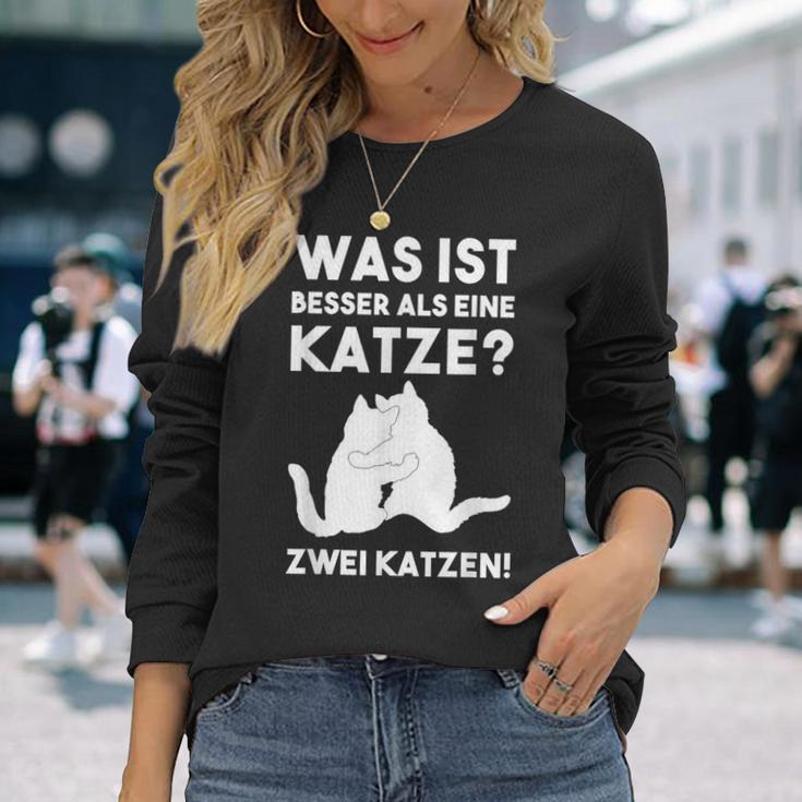 Was Ist Besser Als Eine Katze Katzen Fans Langarmshirts Geschenke für Sie