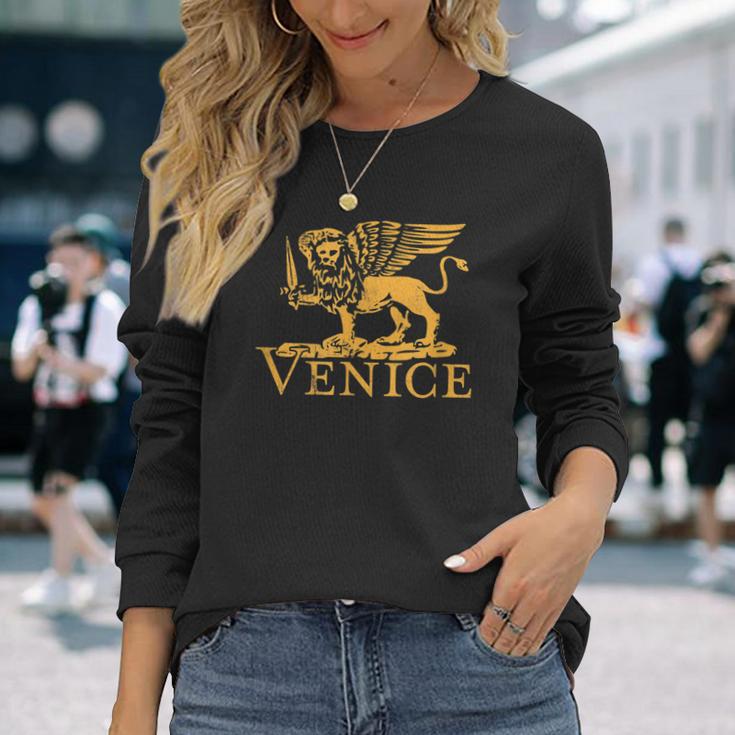 Italia Venezia Flag Venice Souvenir Italy Venice Langarmshirts Geschenke für Sie