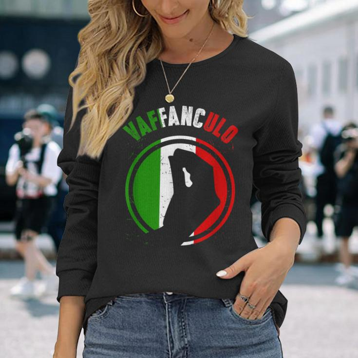 Italian Vaffanculo Italian Sicily Langarmshirts Geschenke für Sie