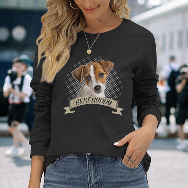 Jack Russel Terrier Best Friend Dog Portrait Langarmshirts Geschenke für Sie